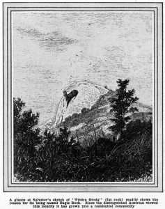 This illustration of "Piedra Gorda" by Austrian Archduke Ludwig Louis Salvator appeared in his travel memoir “Flowers from the Golden Land” which was translated and published by the Auto Club of Southern California. 