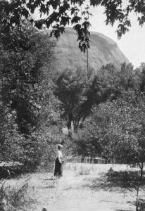 Pioneering bird expert, Helen Pratt visits the rock in 1909. (ERVHS)
