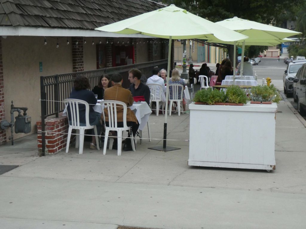 October 24, 2020 Colombo's outdoor dining (EW photo)