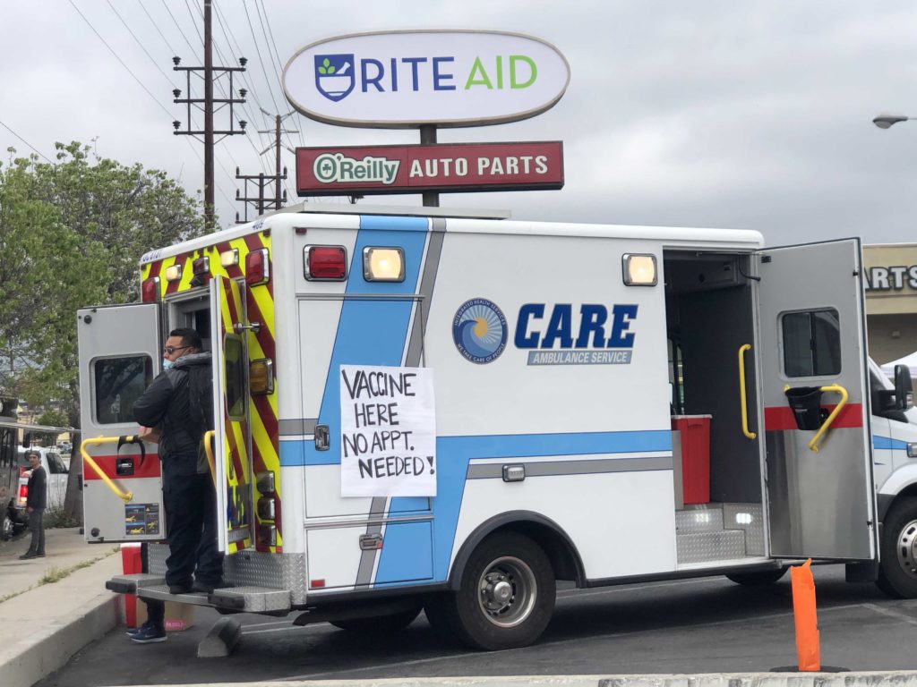 April 4, 2021 pop up vaccination at Rite Aid (KT photo)